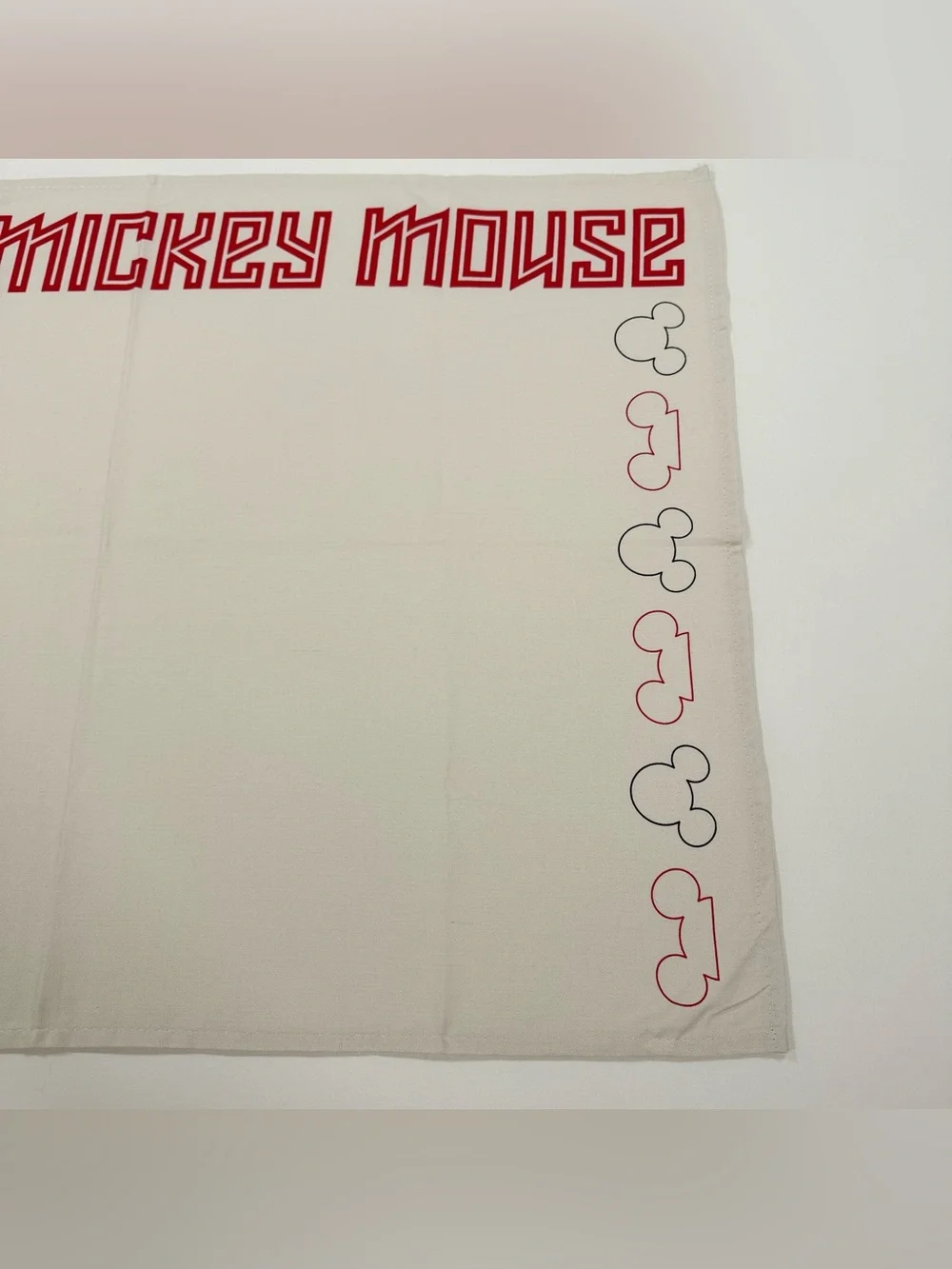Set of 4 Disney Parks Mickey Mouse Kitchen Dish Towels White Red Cotton NWT